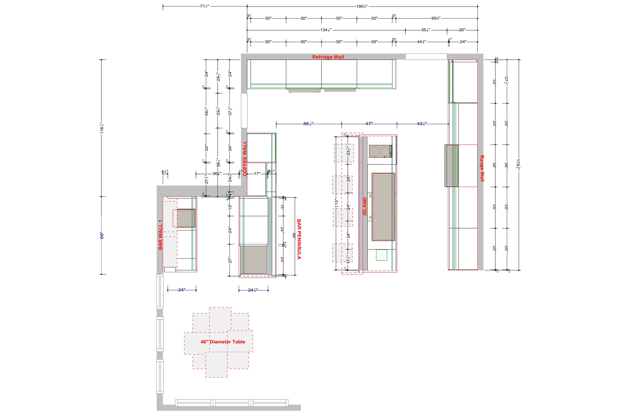 Kitchen layout — design documentation