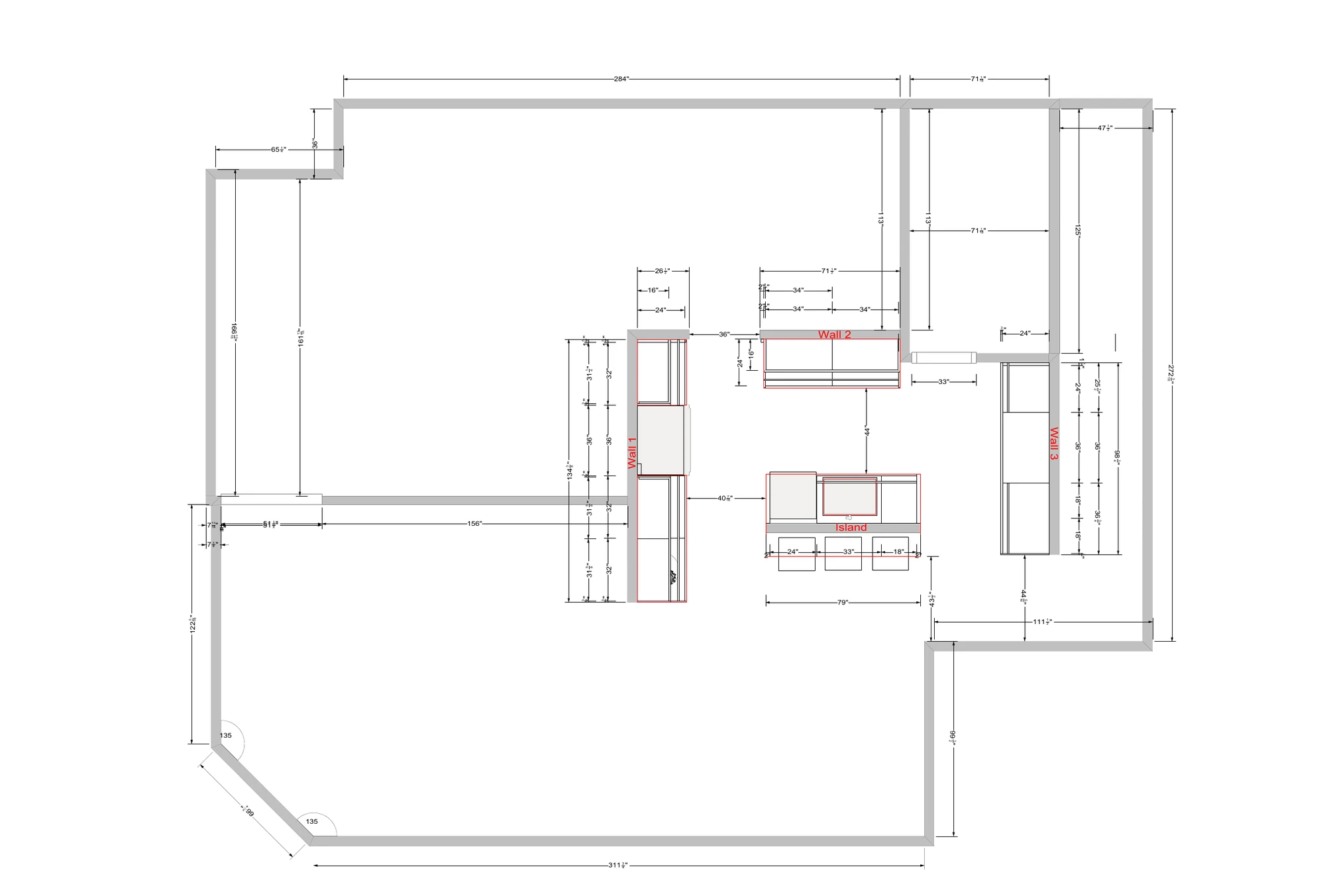 Kitchen layout — design documentation