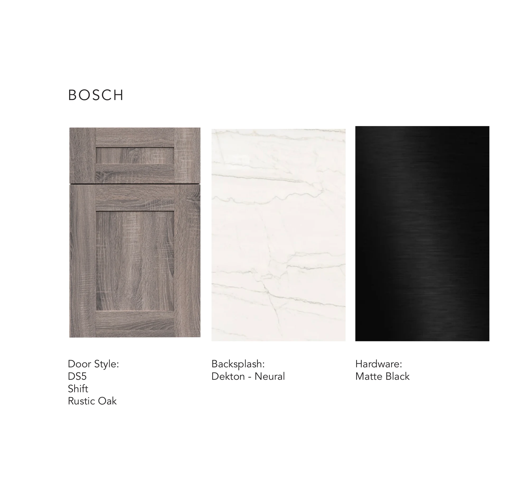 Project material selections